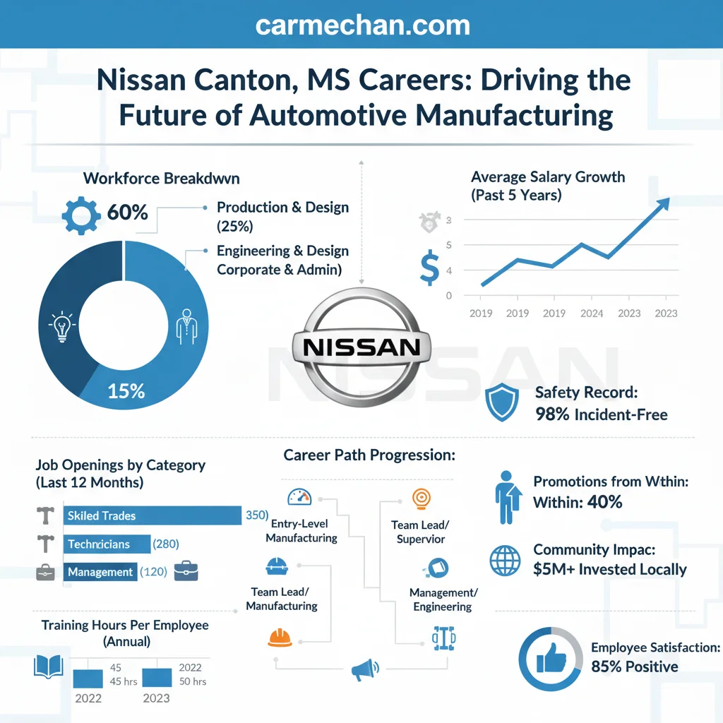 nissan canton, ms careers data visualization chart