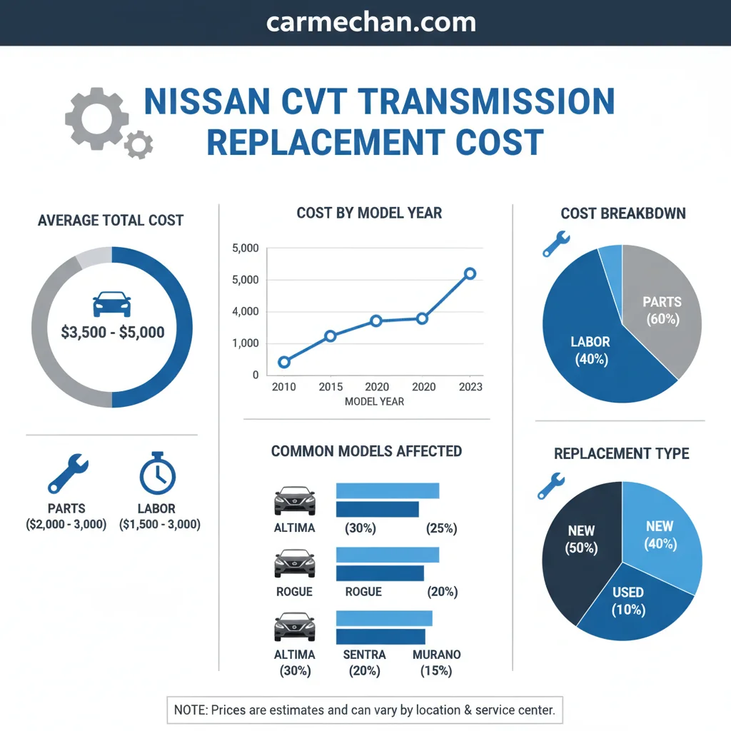 nissan cvt transmission replacement cost data visualization chart
