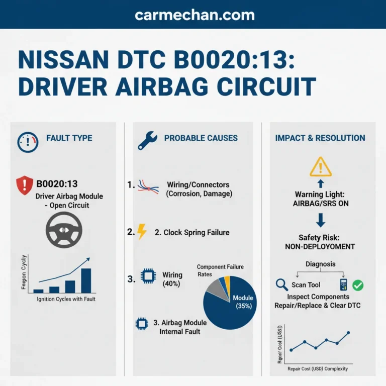 Nissan DTC B0020:13 Airbag Fault: Diagnosed and Repaired Case Study 2026