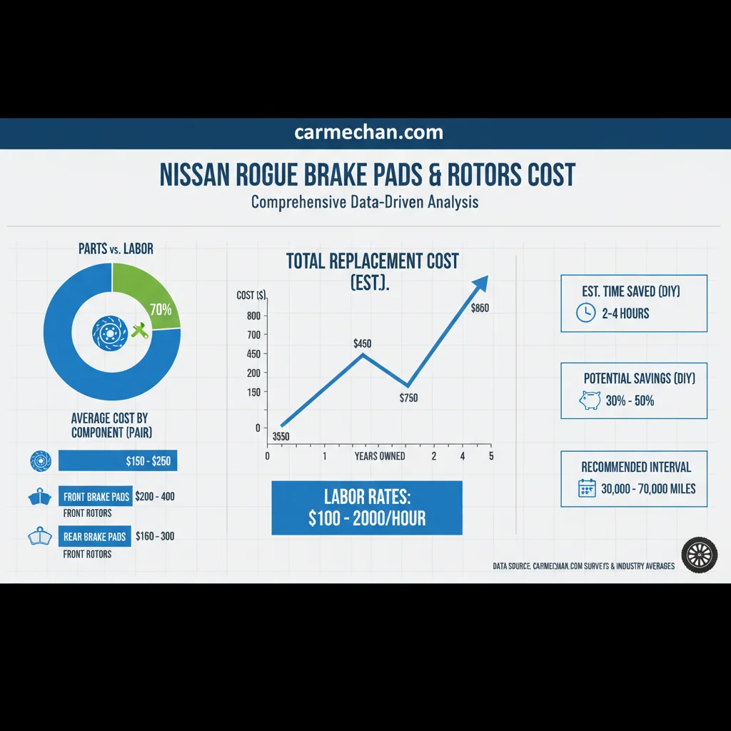 nissan rogue brake pads and rotors cost data visualization chart