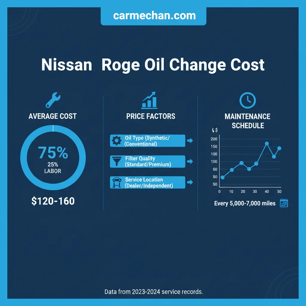 nissan rogue oil change cost data visualization chart