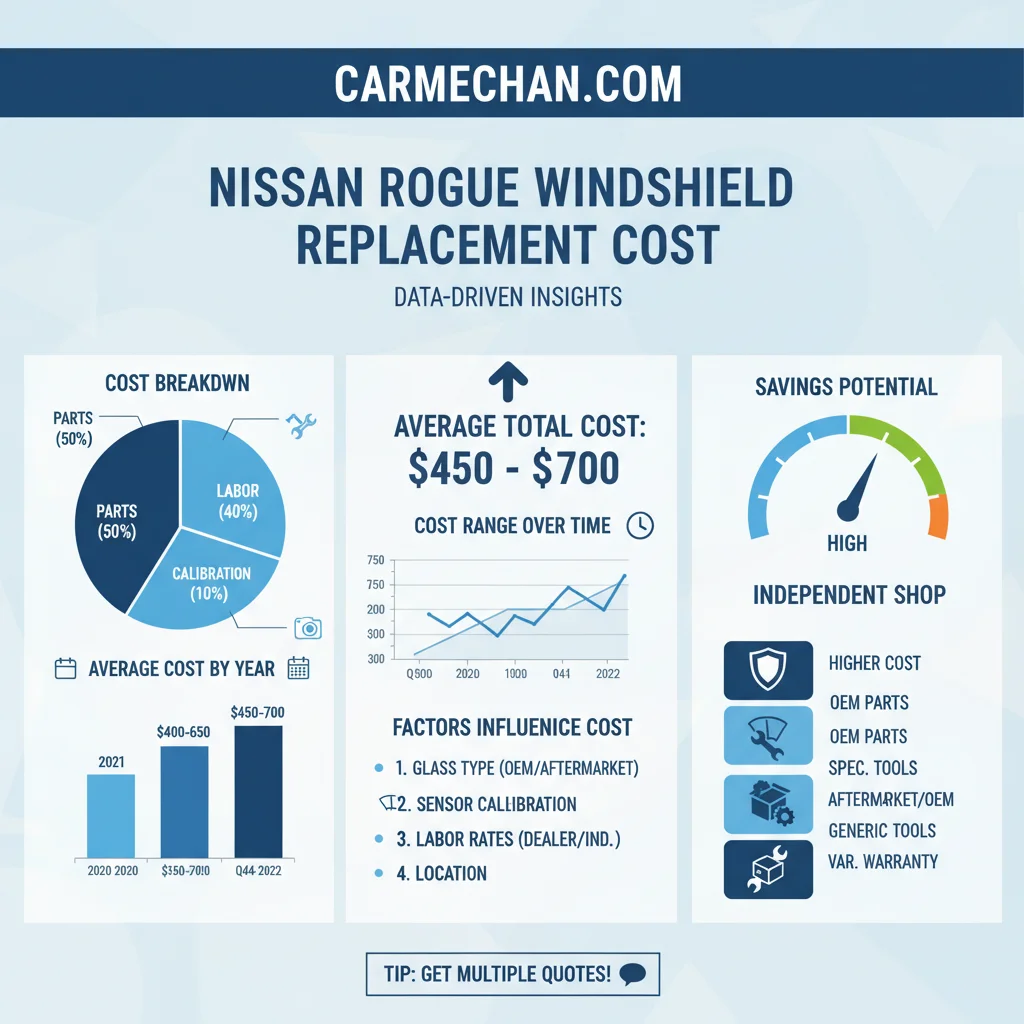nissan rogue windshield replacement cost data visualization chart