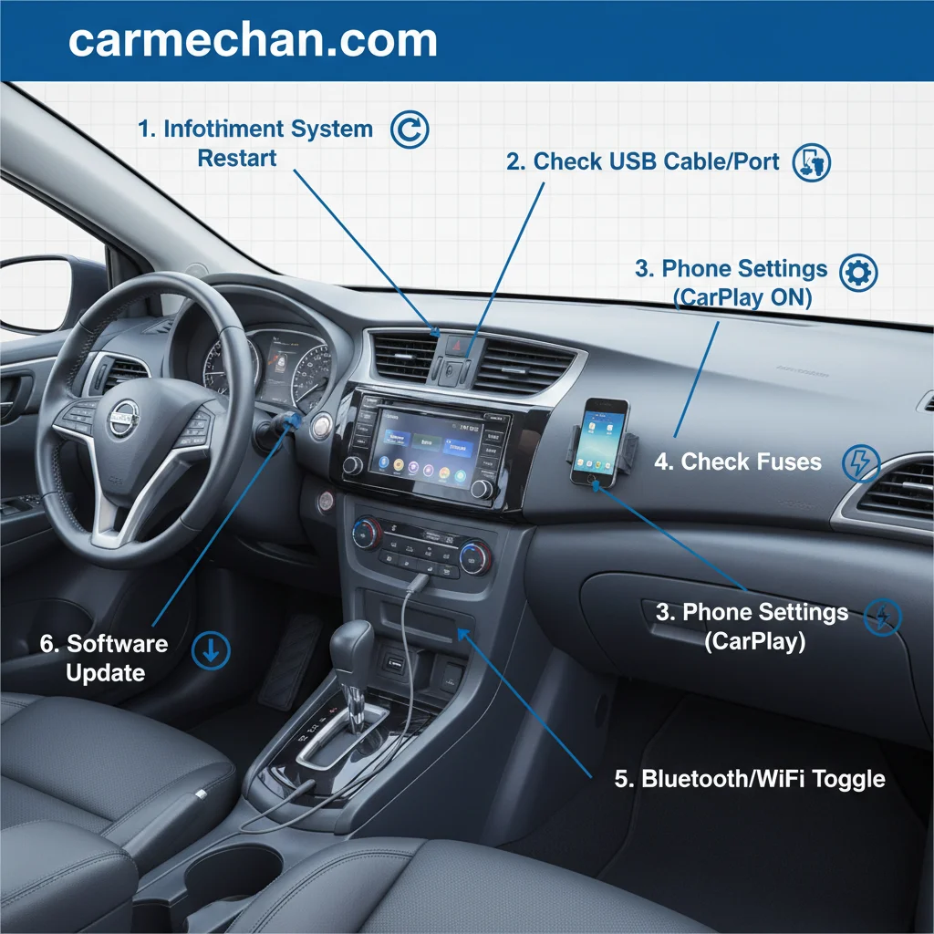 nissan sentra carplay not working annotated diagram