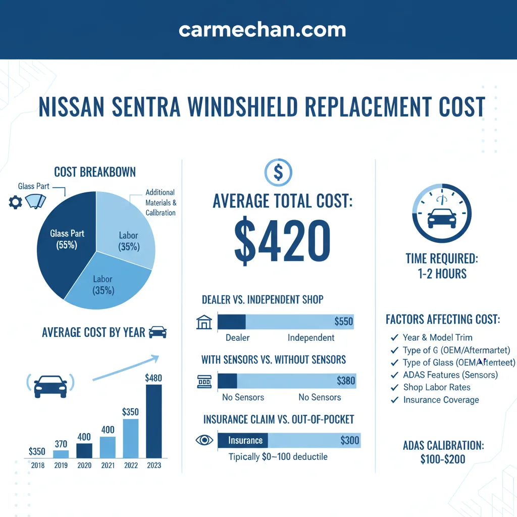 nissan sentra windshield replacement cost data visualization chart