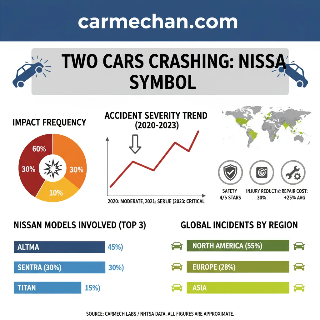 two cars crashing symbol nissan data visualization chart