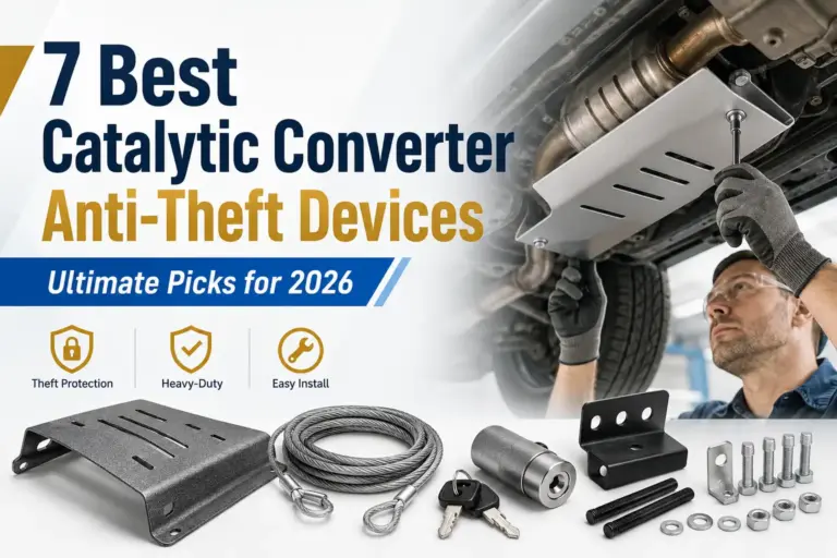 Catalytic converter anti-theft shield and cable lock installed under a vehicle for added theft protection
