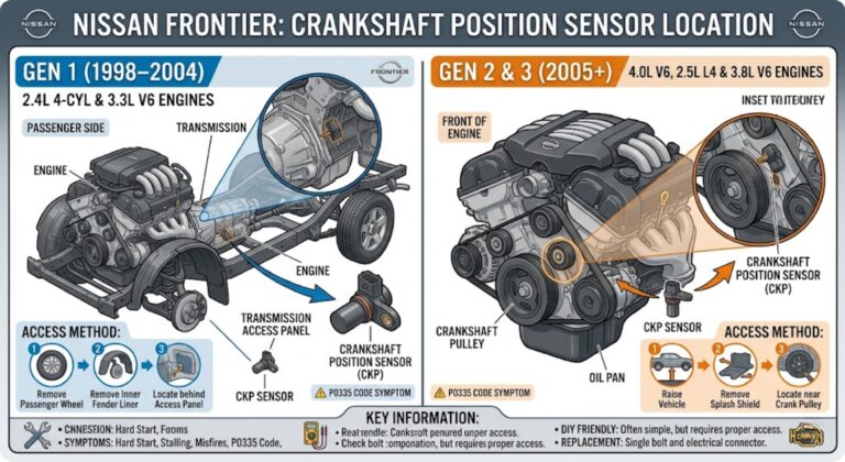 nissan frontier crankshaft position sensor location
