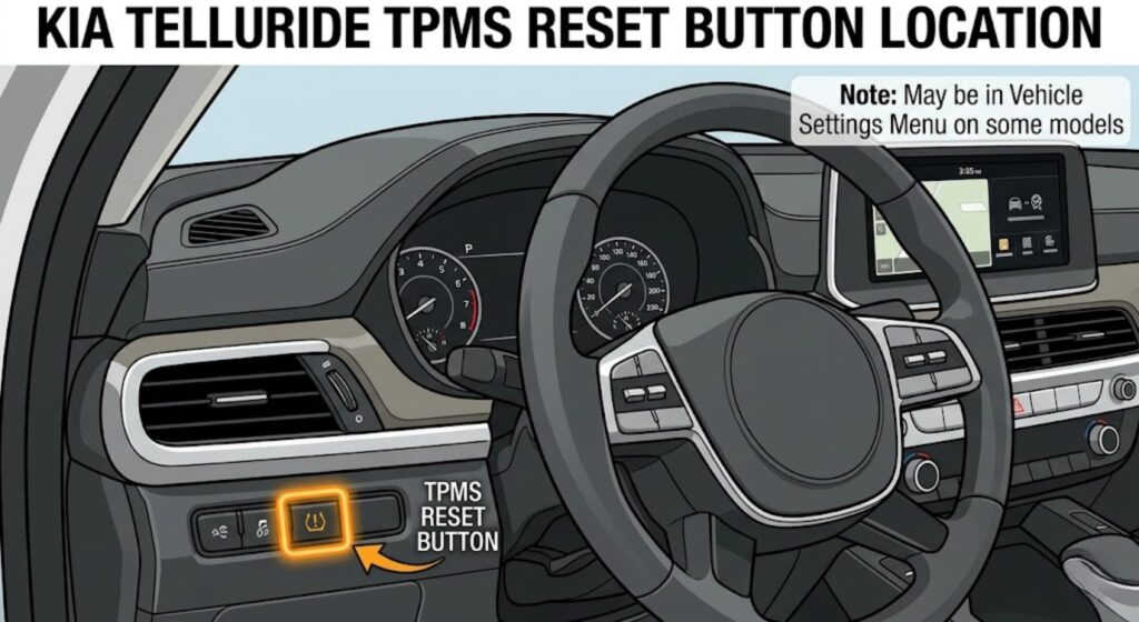 kia niro tpms reset button location calibrate properly