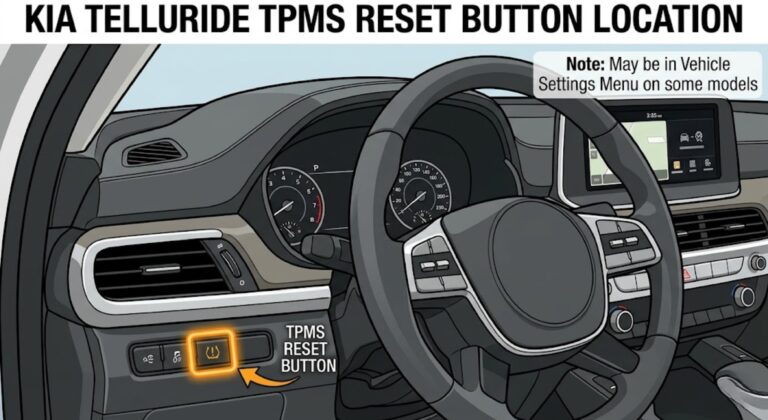 Kia Telluride TPMS Reset Button Location