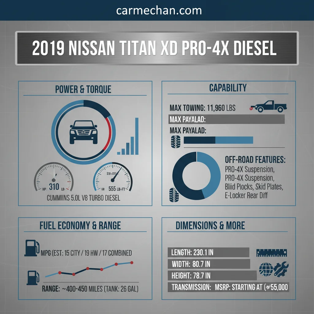 2019 nissan titan xd pro-4x diesel data visualization chart