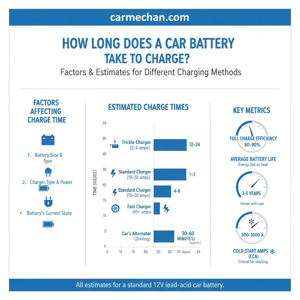 how long does a car battery take to charge data visualization chart