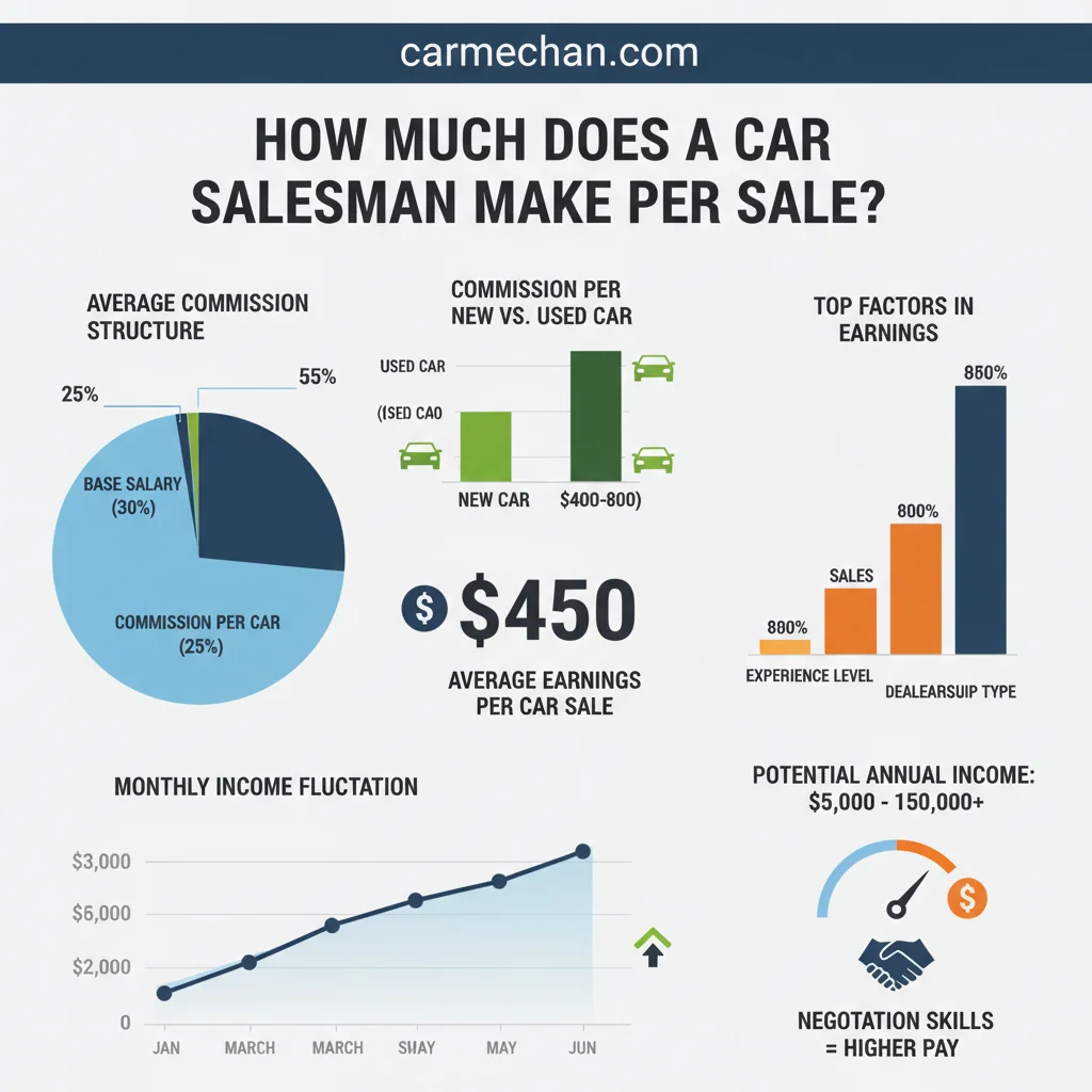 how much does a car salesman make per sale data visualization chart
