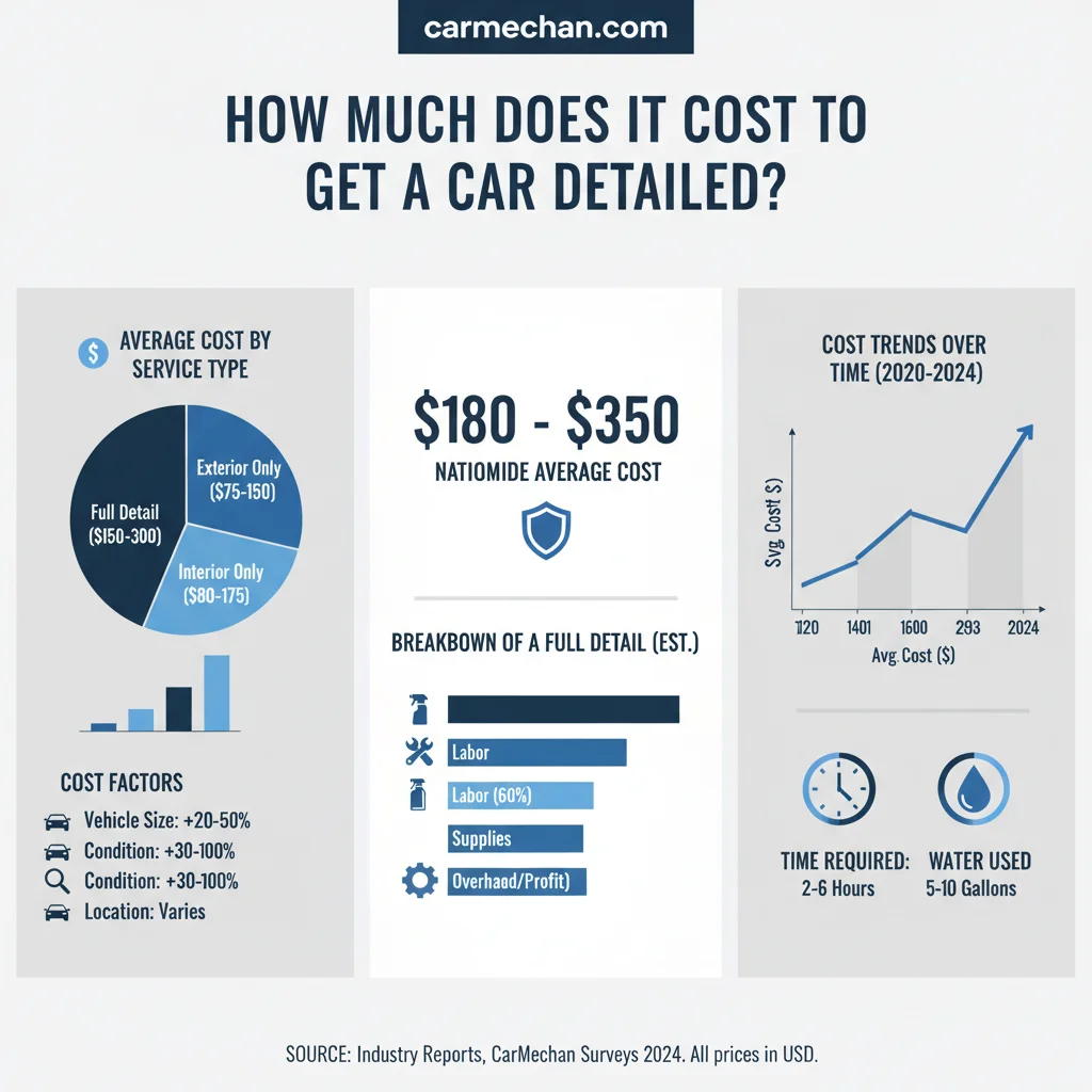 how much does it cost to get a car detailed data visualization chart
