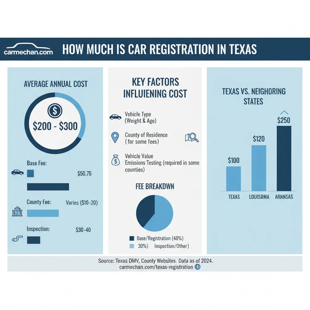 how much is car registration in texas data visualization chart