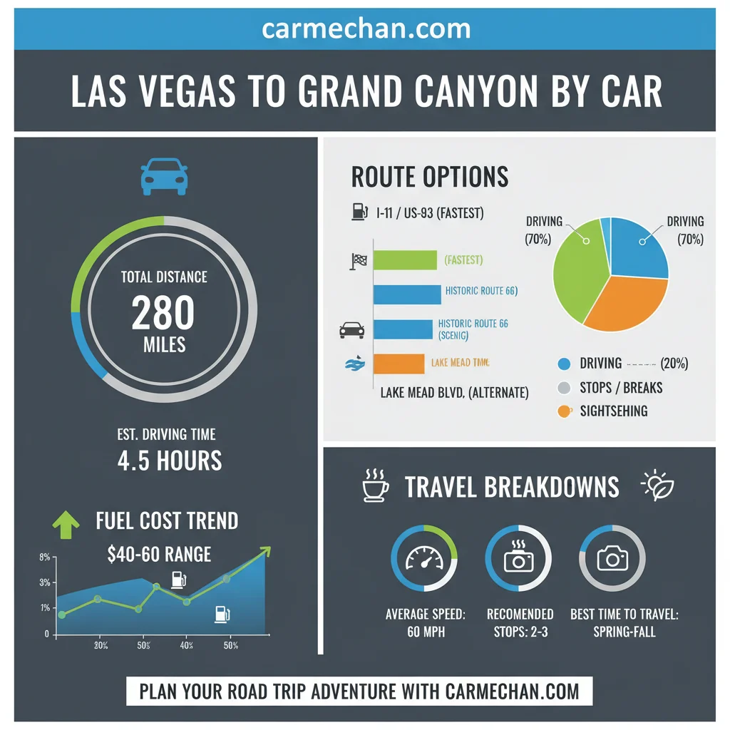 las vegas to grand canyon by car data visualization chart