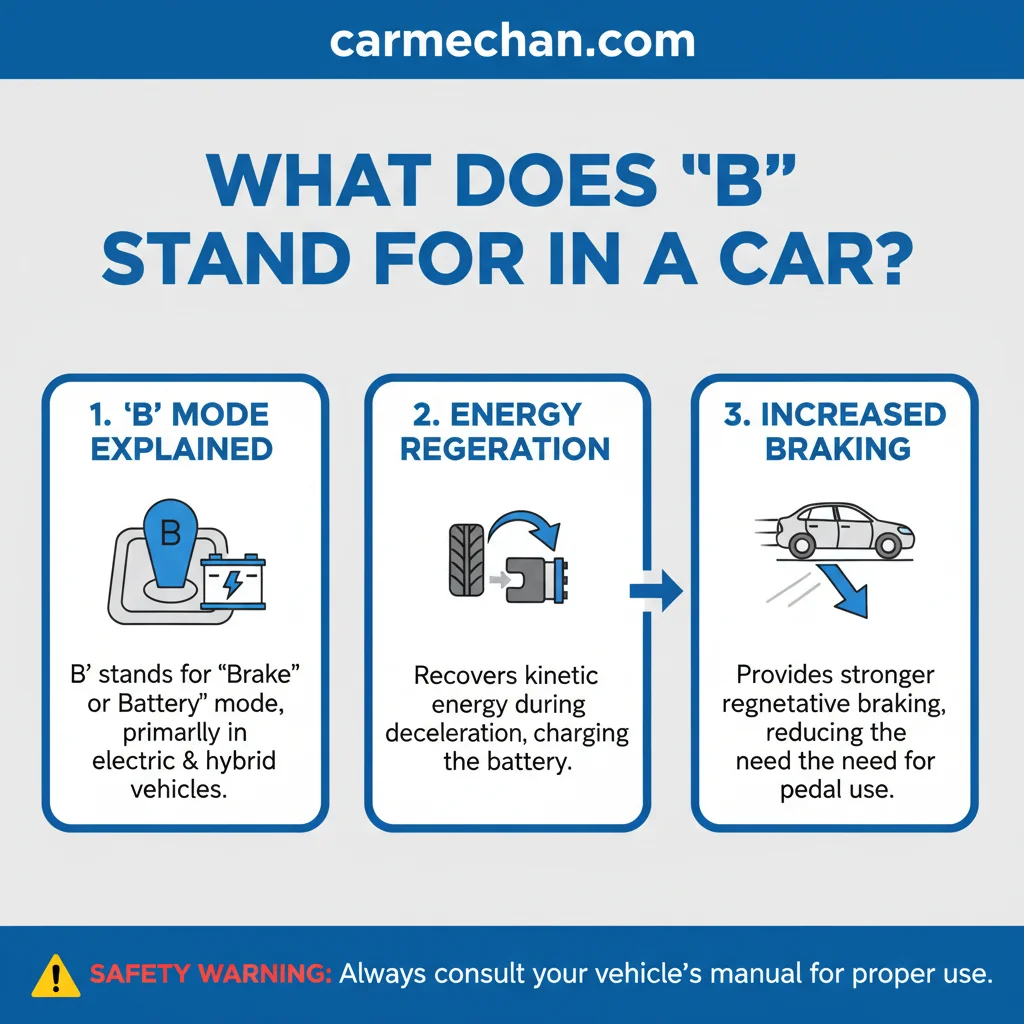 what does b stand for in a car safety warning infographic