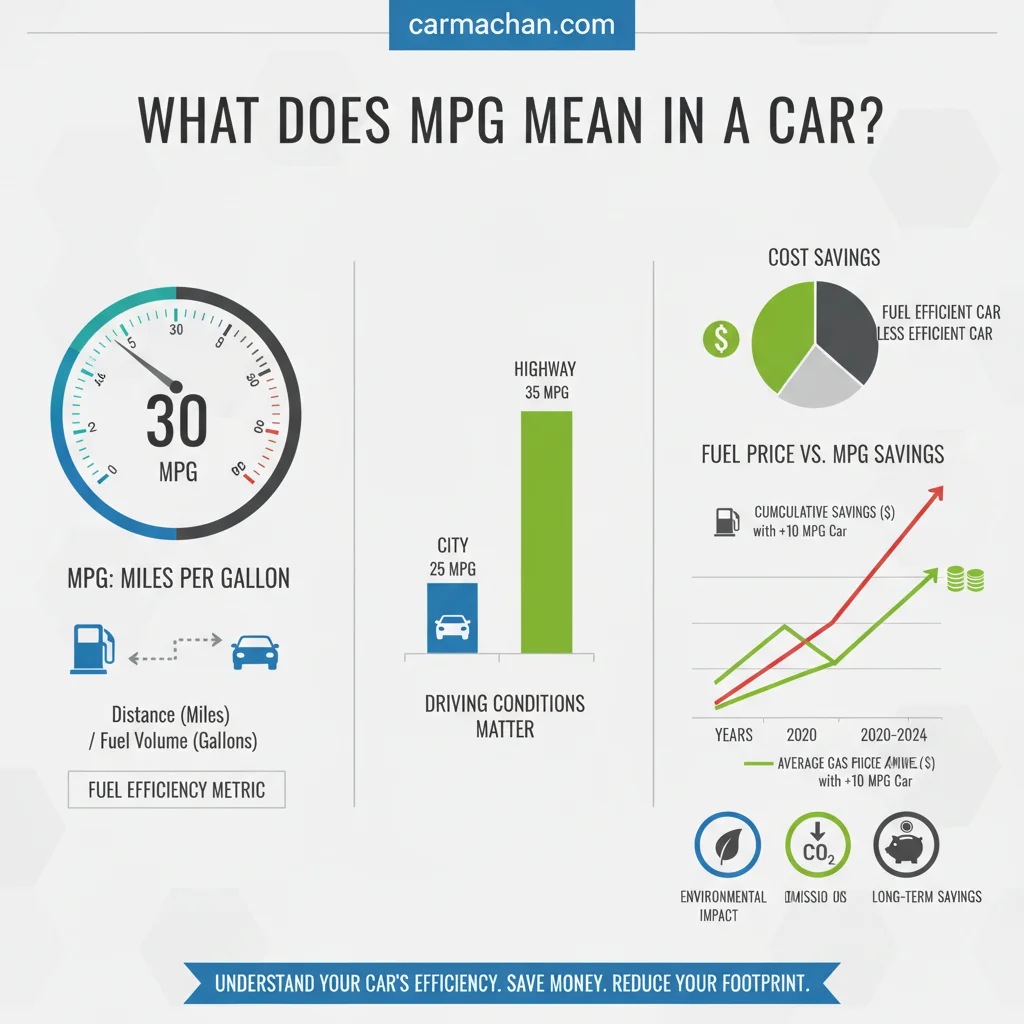 what does mpg mean in a car data visualization chart