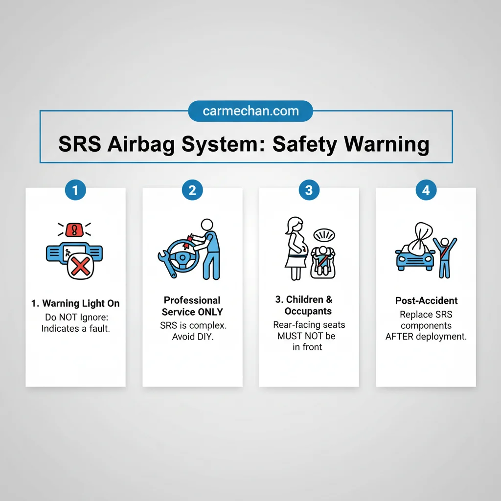 what does srs mean in a car safety warning infographic