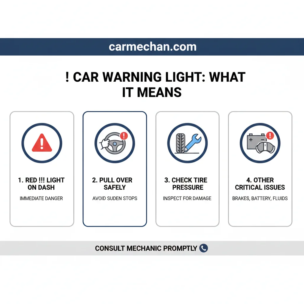 what does the exclamation point mean in a car safety warning infographic