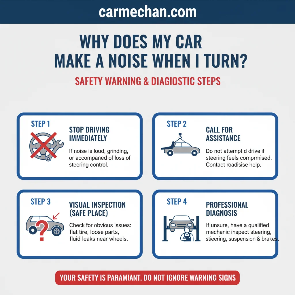 why does my car make a noise when i turn safety warning infographic