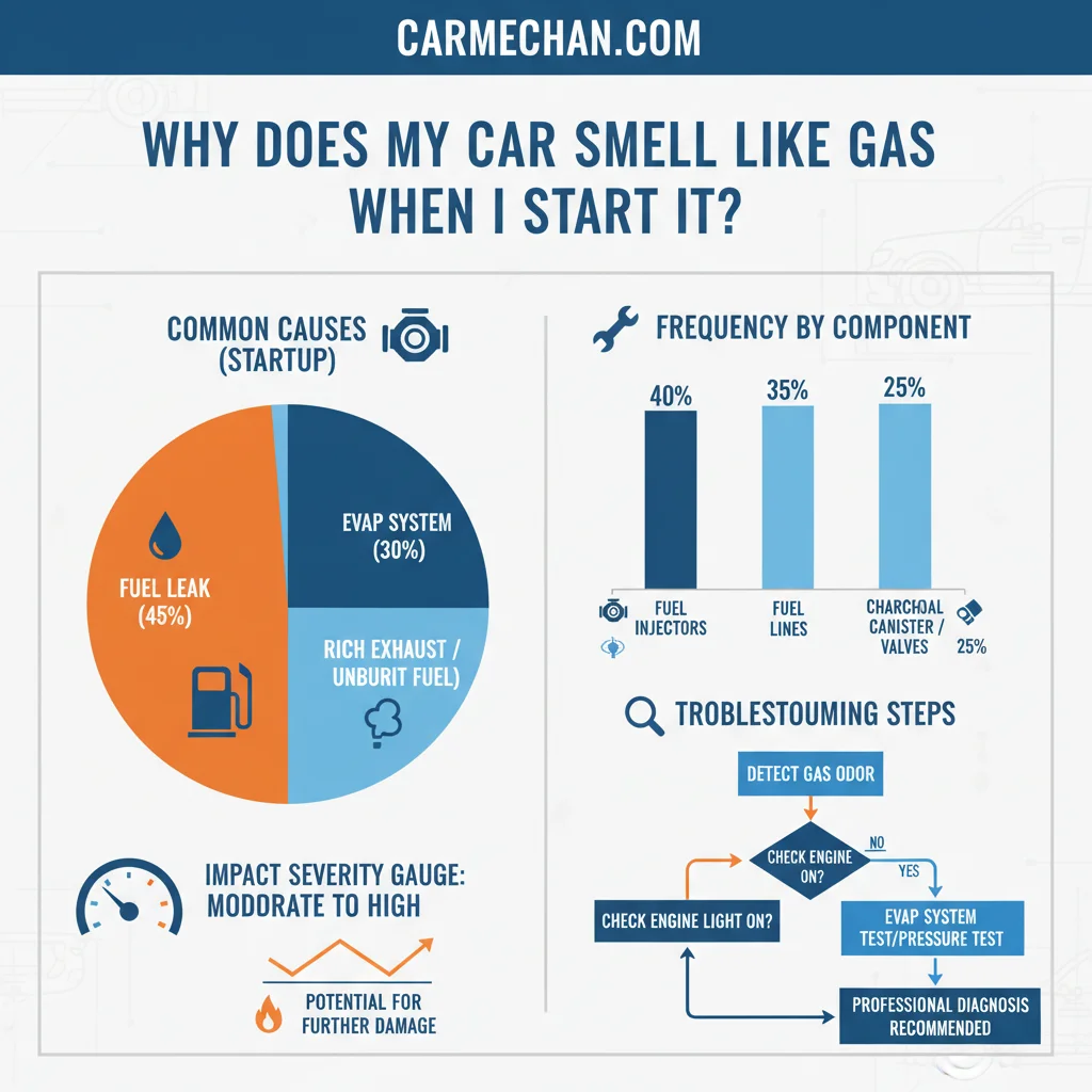 why does my car smell like gas when i start it data visualization chart