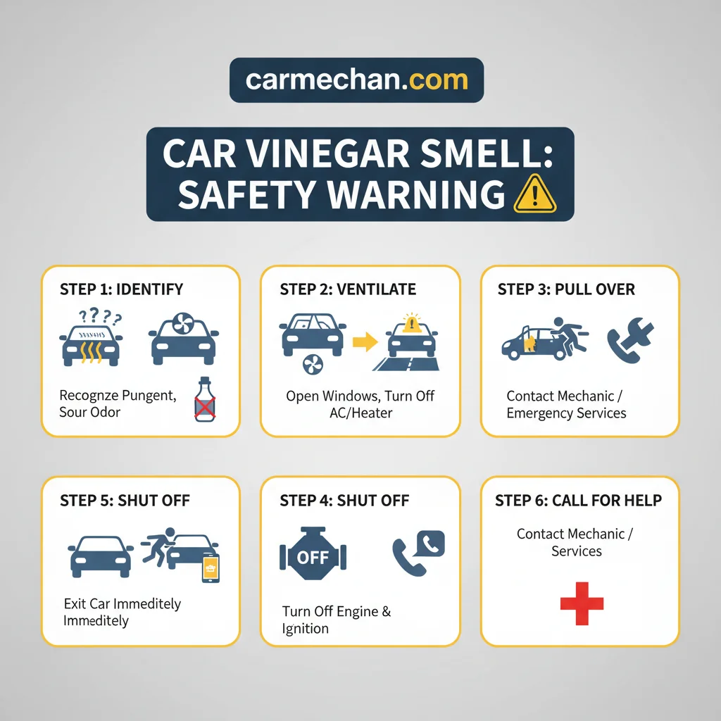 why does my car smell like vinegar safety warning infographic