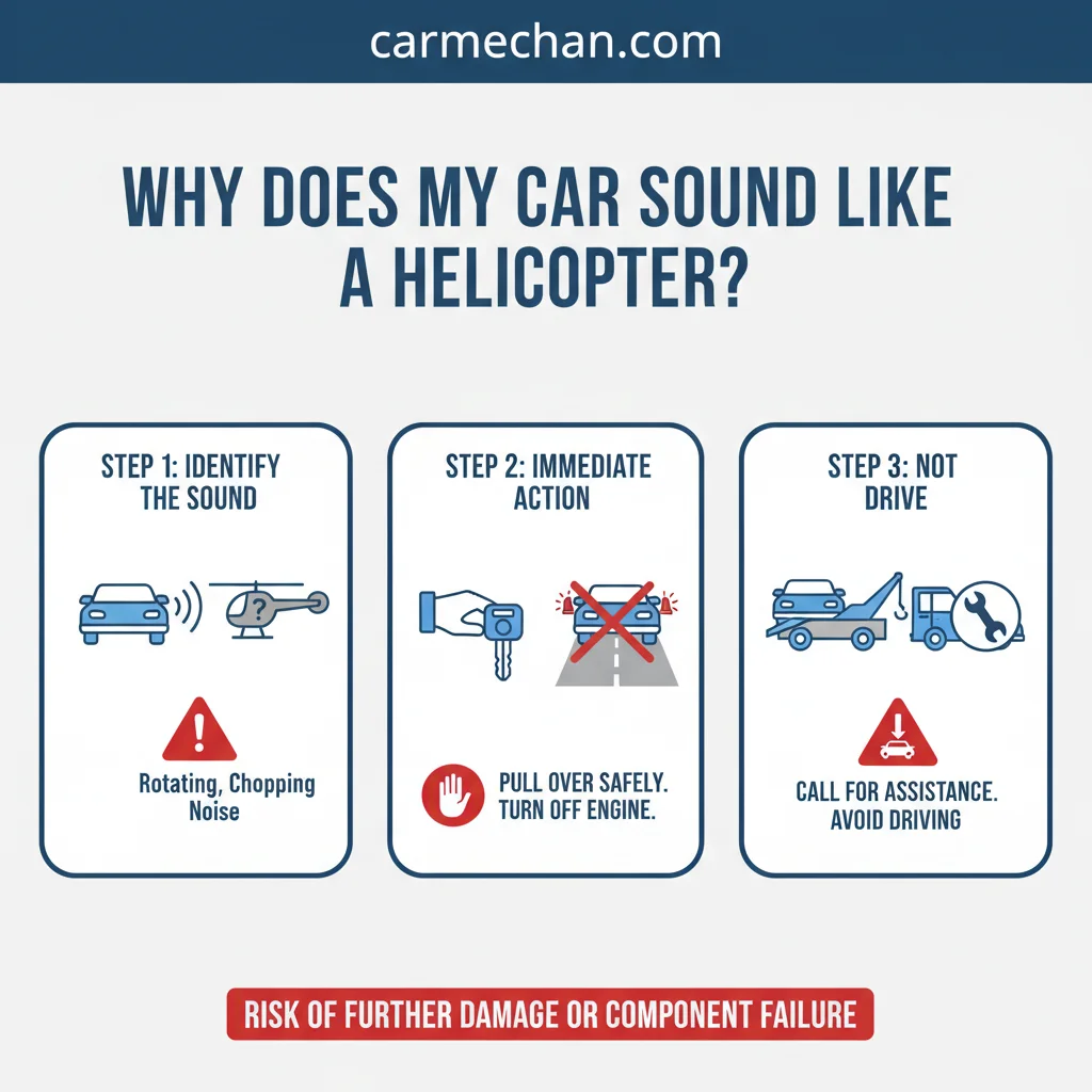 why does my car sound like a helicopter safety warning infographic