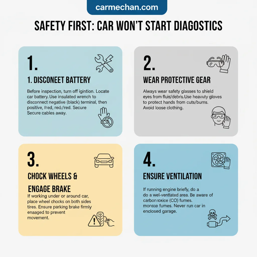 why won't my car turn over safety warning infographic