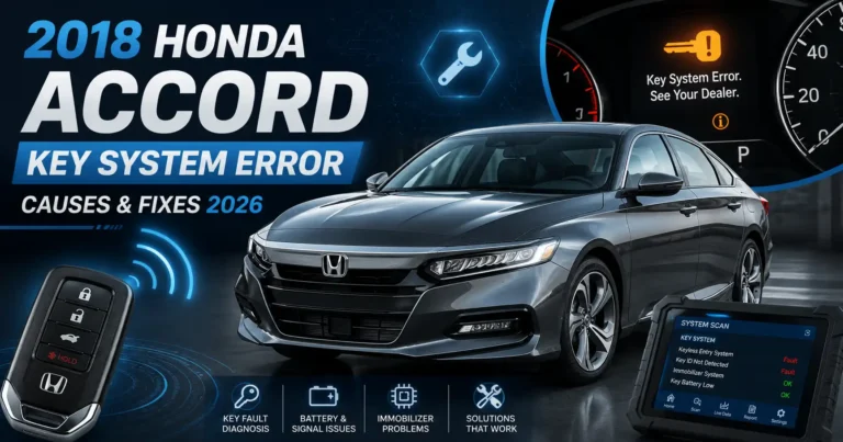 2018 Honda Accord key system error shown on dashboard