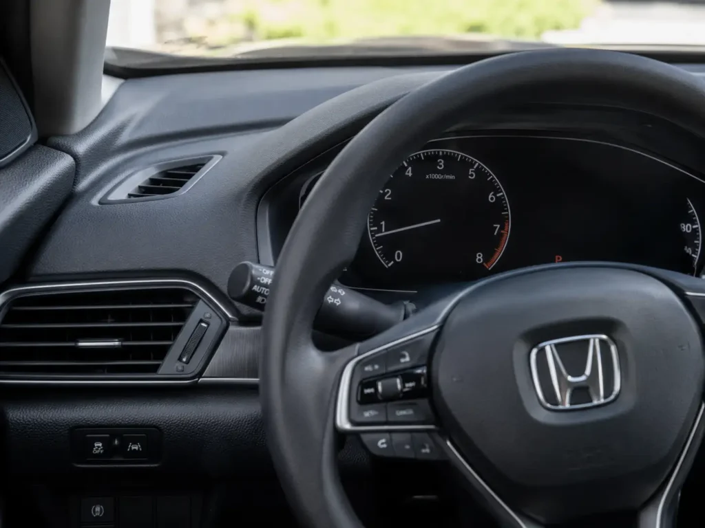 2019 Honda Accord idle relearn procedure shown on tachometer