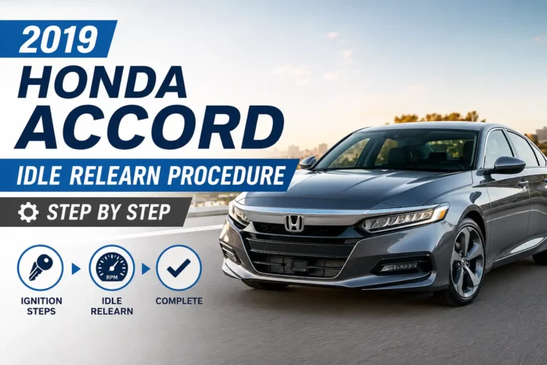 2019 Honda Accord idle relearn with dashboard tachometer visible