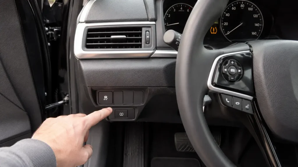 Honda Accord TPMS reset button location under steering wheel