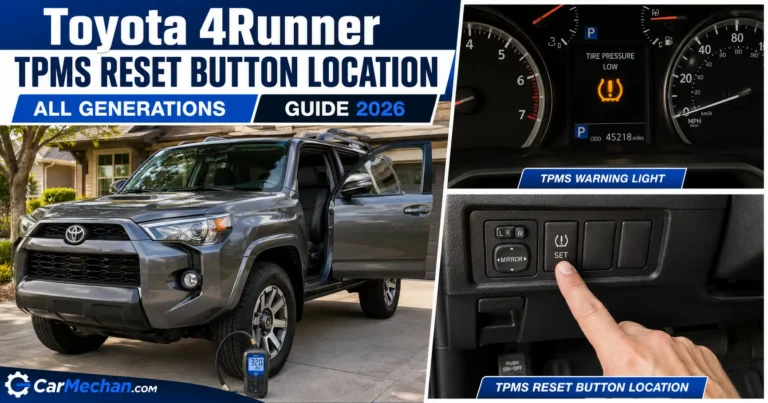Toyota 4Runner TPMS Reset Button Location