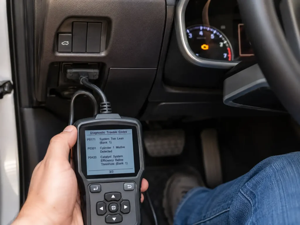 Toyota RAV4 check engine light reset using diagnostic scanner