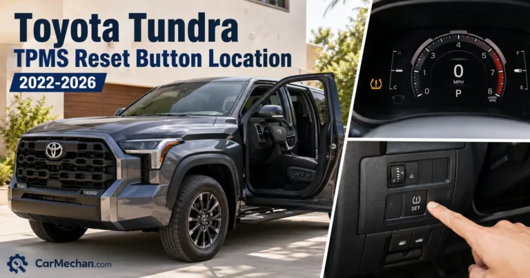 Toyota Tundra TPMS Reset Button Location