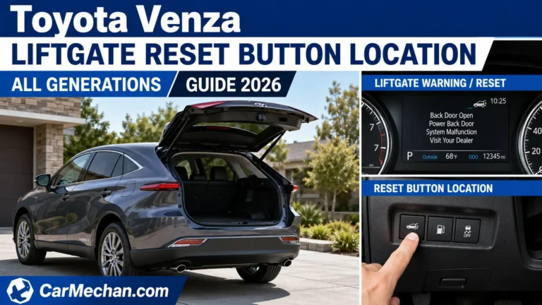 Toyota Venza Liftgate Reset Button Location