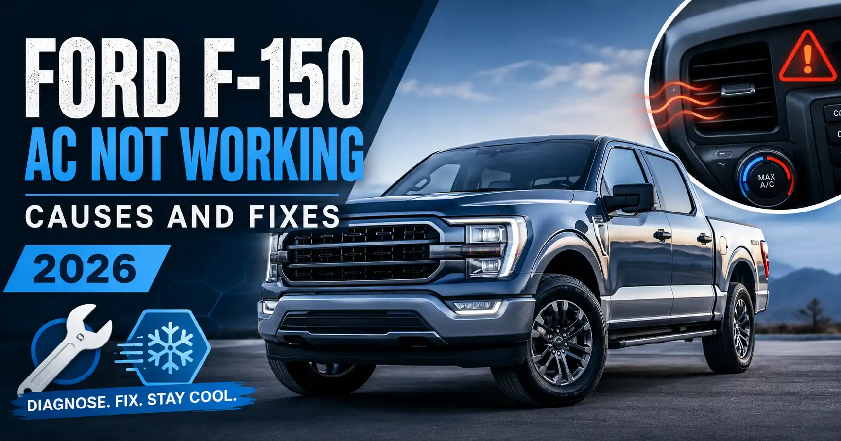 Ford F-150 AC not working with warm vent air