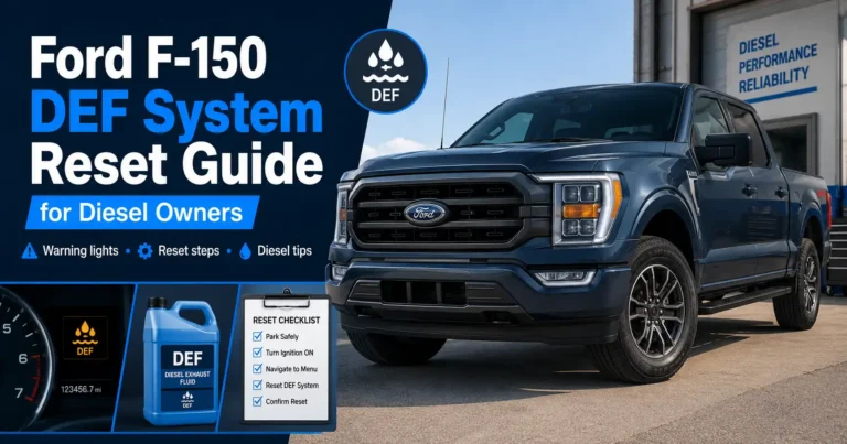 Ford F-150 DEF system reset warning with diesel fluid