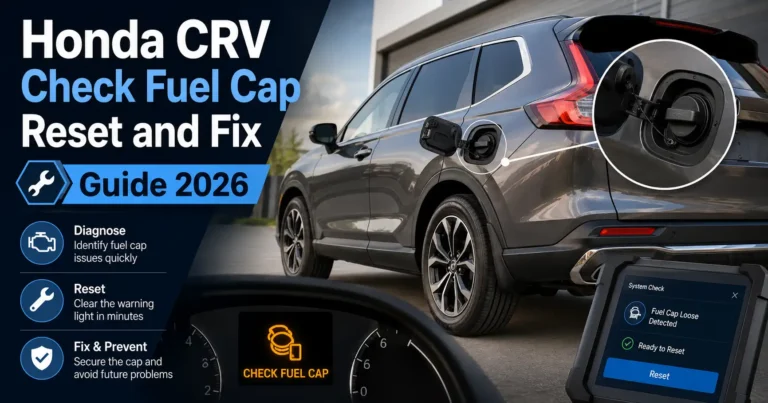 Honda CRV check fuel cap reset warning at fuel door