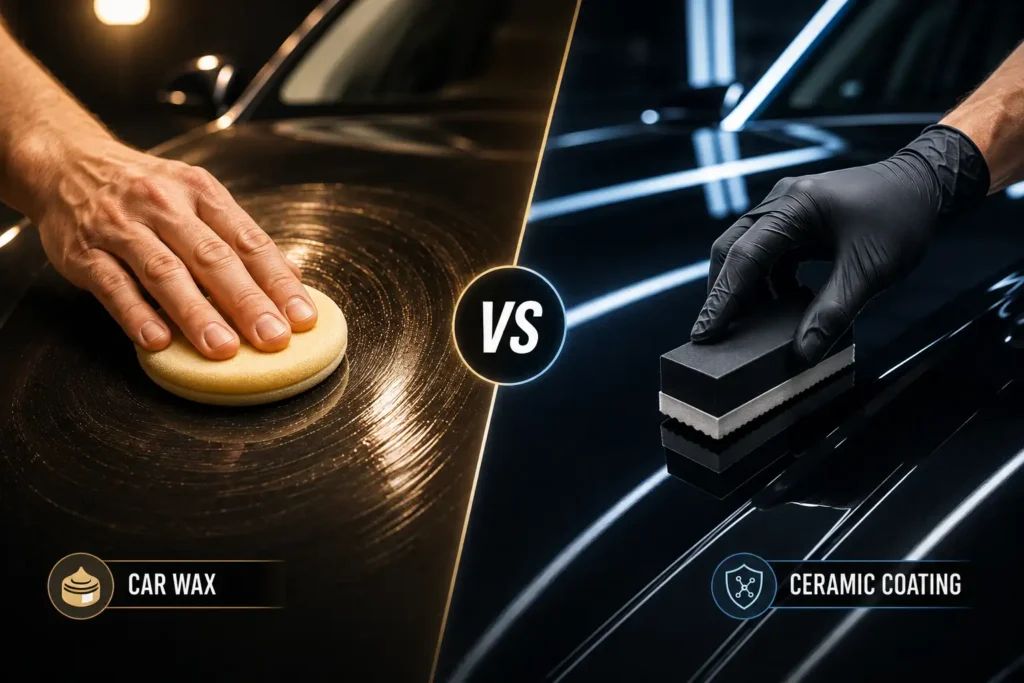 Car Wax vs Ceramic Coating comparison