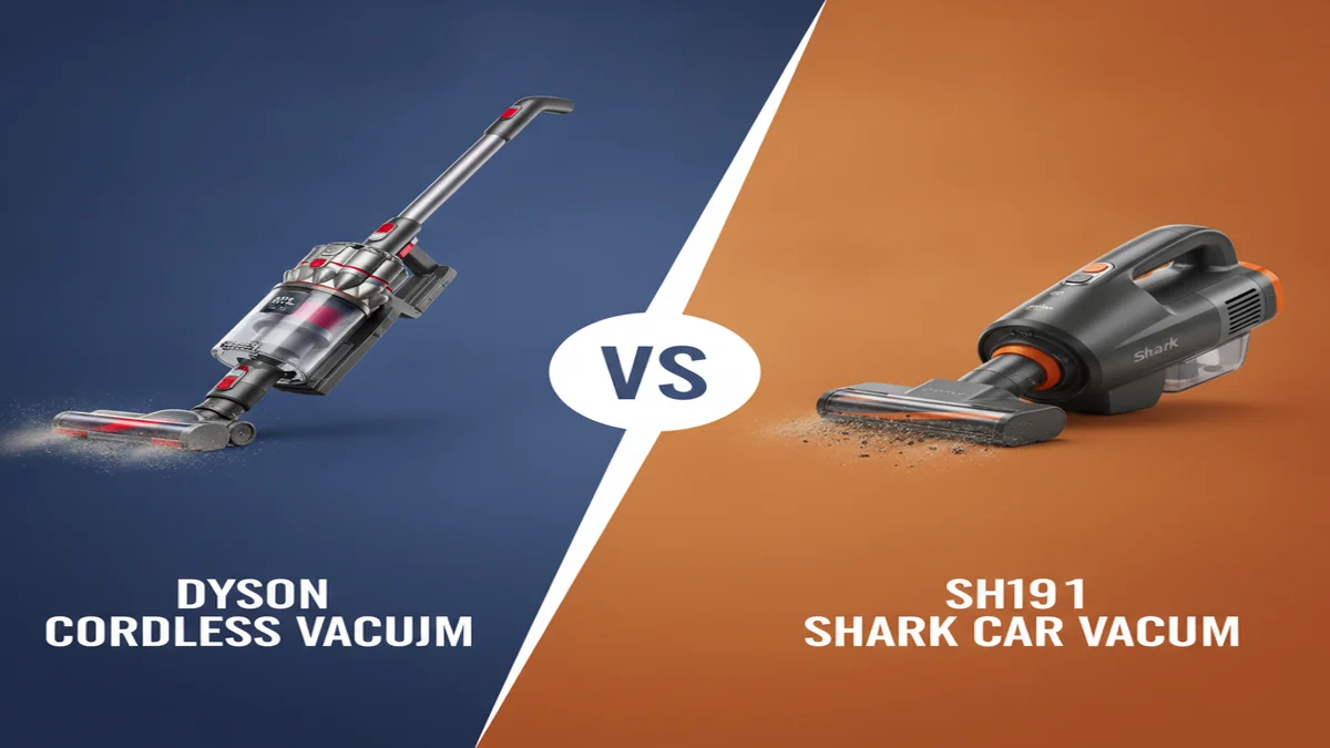 Dyson Cordless Vacuum vs Shark Car Vacuum side-by-side comparison
