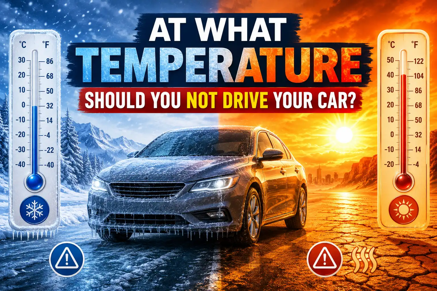 Extreme cold and heat driving safety temperature guide