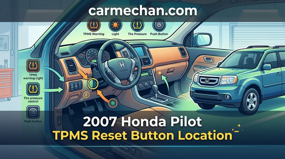 2007 honda pilot tpms reset button location