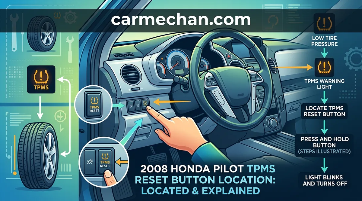 2008 honda pilot tpms reset button location