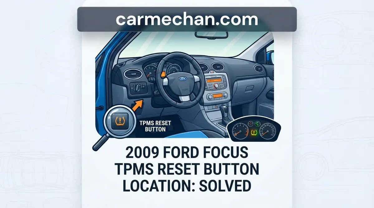 2009 ford focus tpms reset button location