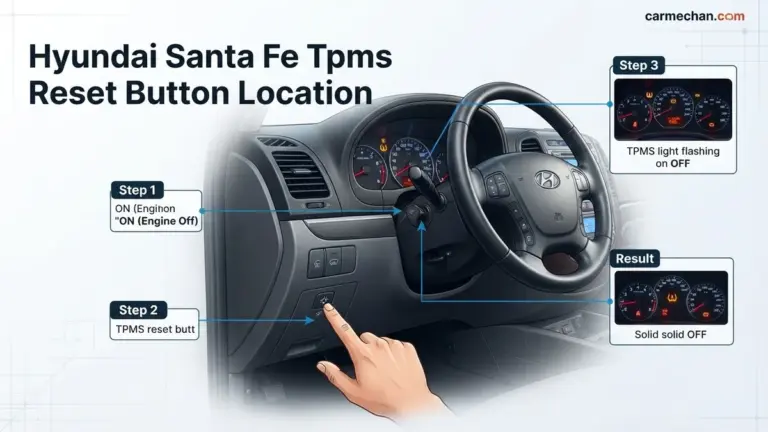 2009 Hyundai Santa Fe TPMS Reset Button Location 2026