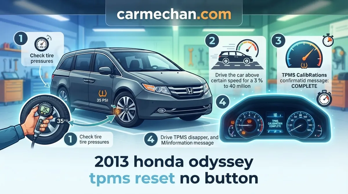 2013 honda odyssey tpms reset no button