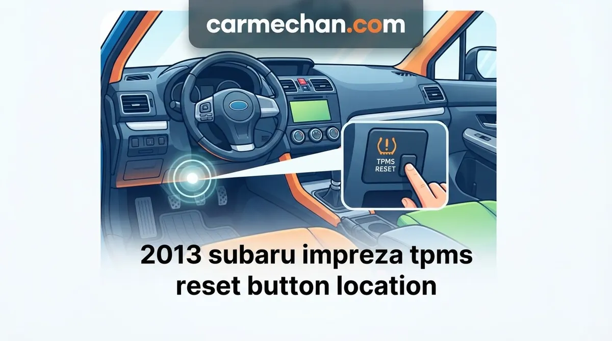 2013 subaru impreza tpms reset button location
