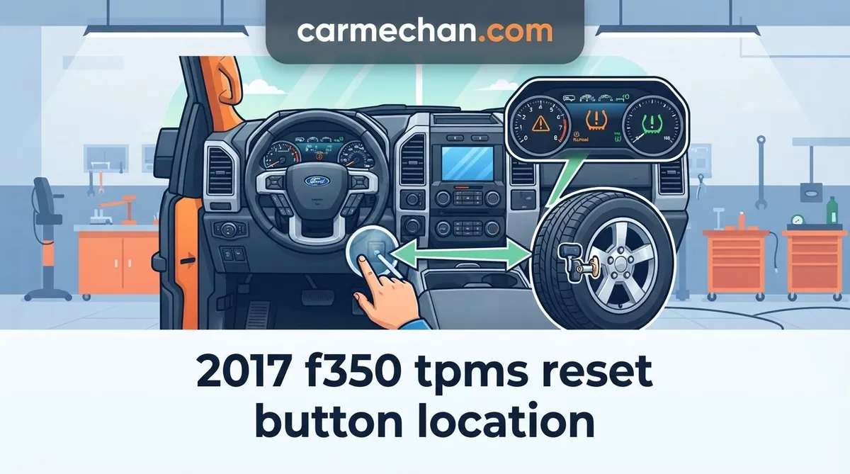 2017 f350 tpms reset button location