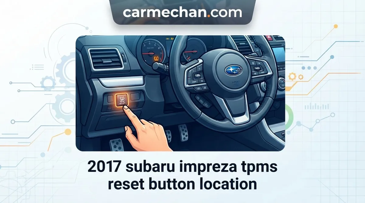 2017 subaru impreza tpms reset button location